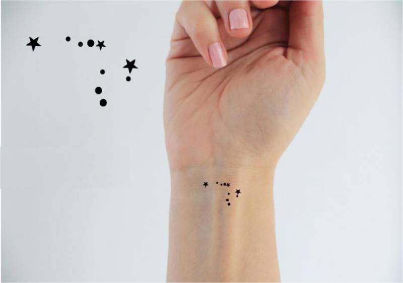 6 Temporäre Tattoos Sternzeichen Wassermann/Sternbild Tattoo von Etsy - encredelicate