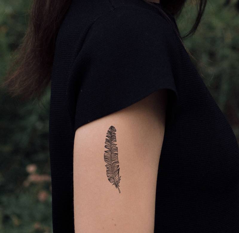 Temporäre Feder-Tattoos | 2Er-Set von Etsy - encredelicate