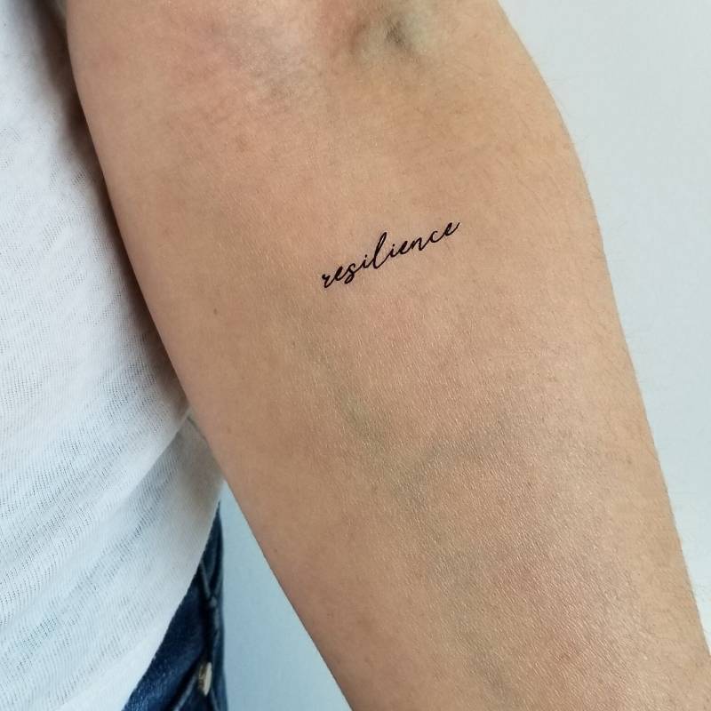 Temporäres Tattoo Wort Resilienz | Set Mit 4 Tattoos von Etsy - encredelicate