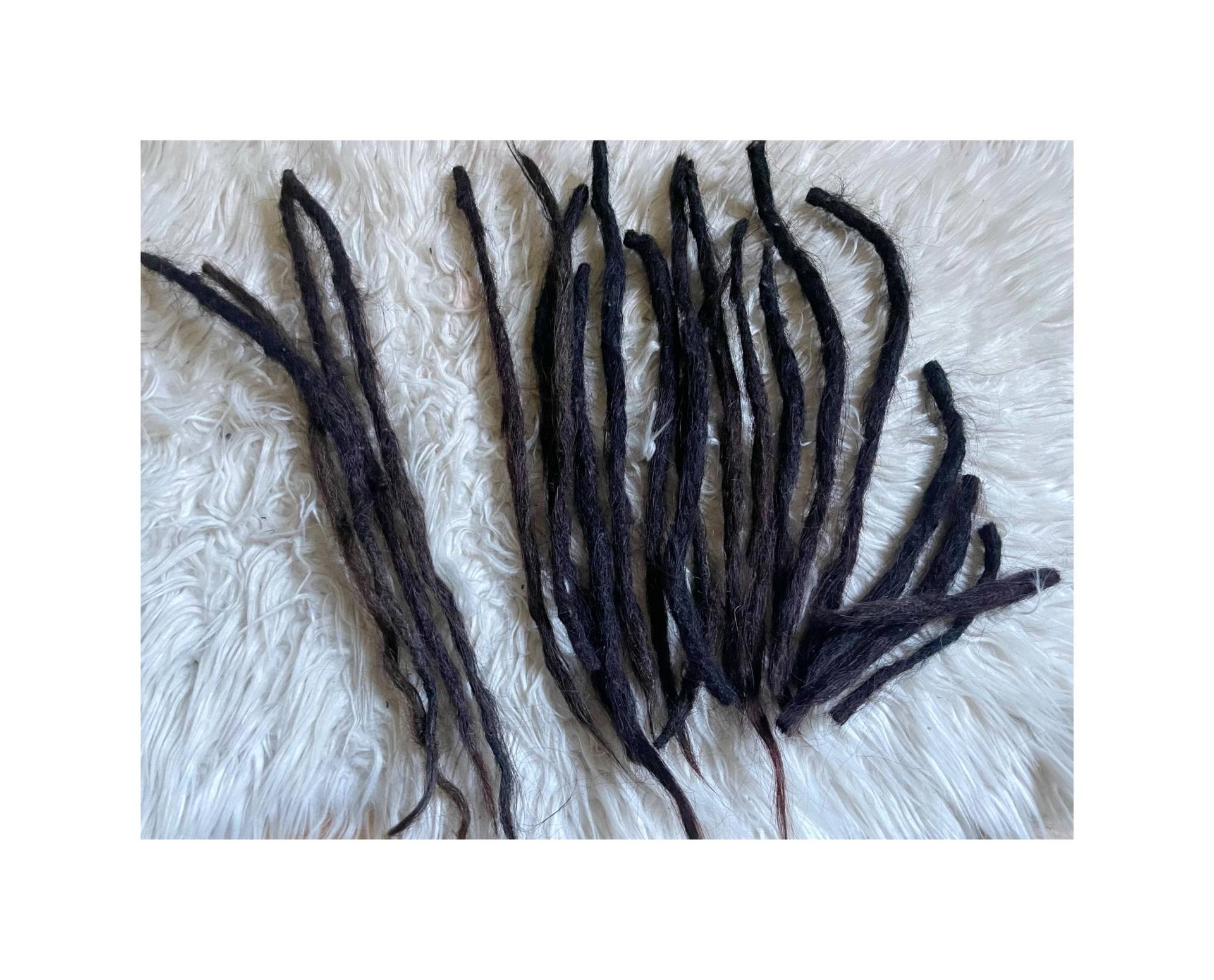 Dread Extensions Echthaar L Braun Dunkelbraun Schwarz Lang 17 Stk von Etsy - epocheNostalgia