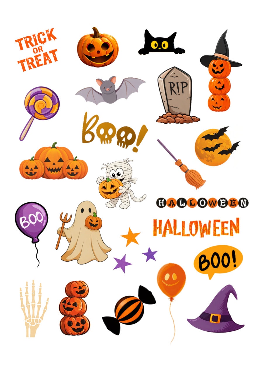 Klebetattoos Temporäre Tattoos Halloween von Etsy - evveprints