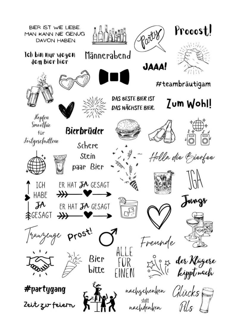 Klebetattoos Temporäre Tattoos Jga Bräutigam von Etsy - evveprints