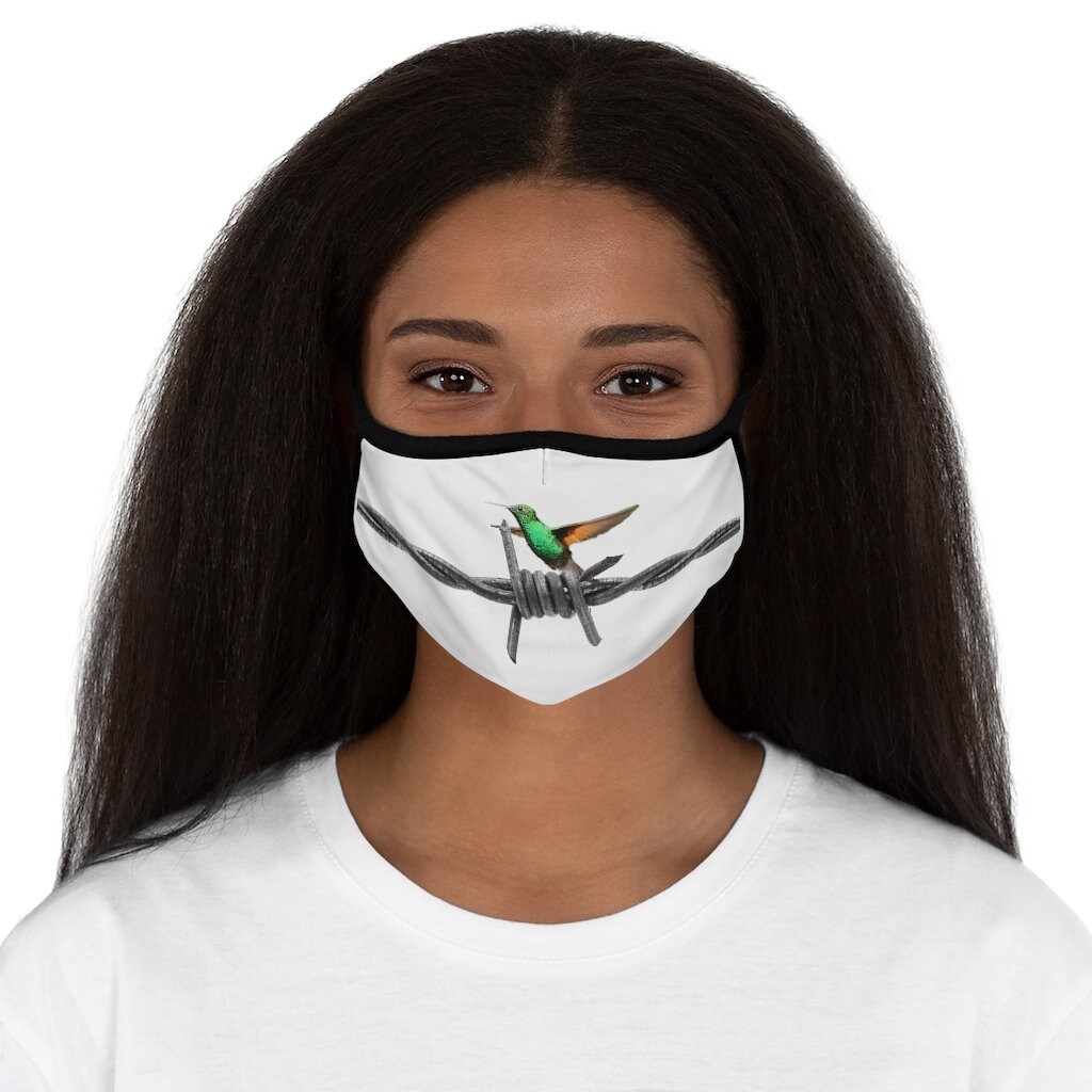 Hummingbird On Barbed Wire Face Mask, Girlfriend Gift, Mothers Day Quarantine Gift von Etsy - fashionplusIQ