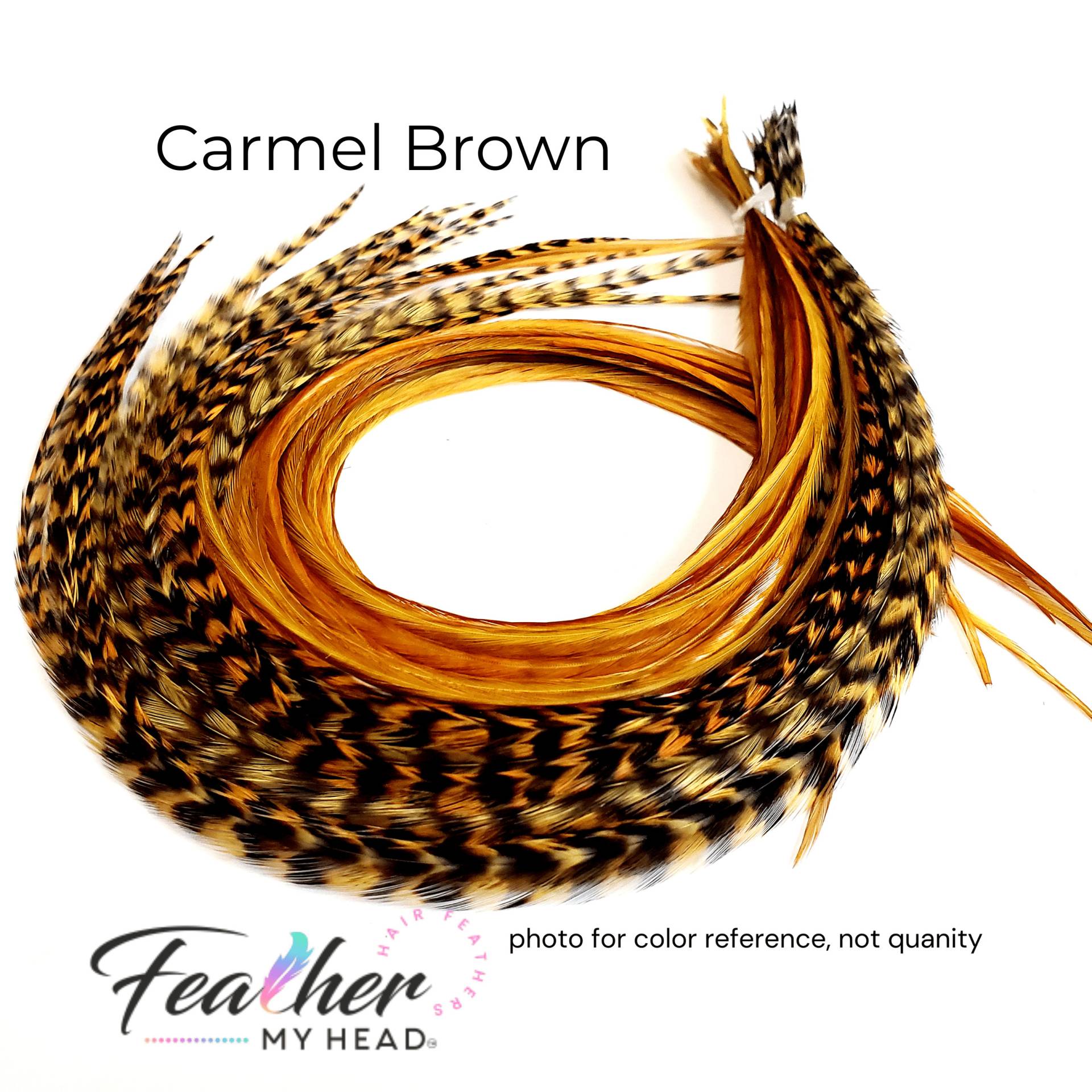 Carmel Brown Haar-Feder-Verlängerungen. | 1 Feder, Lange Längen Und Haar Feder Kit Erhältlich von Etsy - feathermyhead