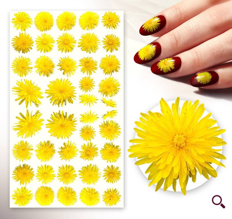 Nagelaufkleber | 5 Blatt Hellgelb Daisy Niedliche Kleine Blumen Flonz 101-227 von Etsy - flonz