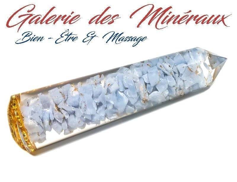 Angelite-Orgonit-Massagestab Mit Lithotherapie-Wellness-Entspannungsbehandlung von Etsy - galeriedesmineraux