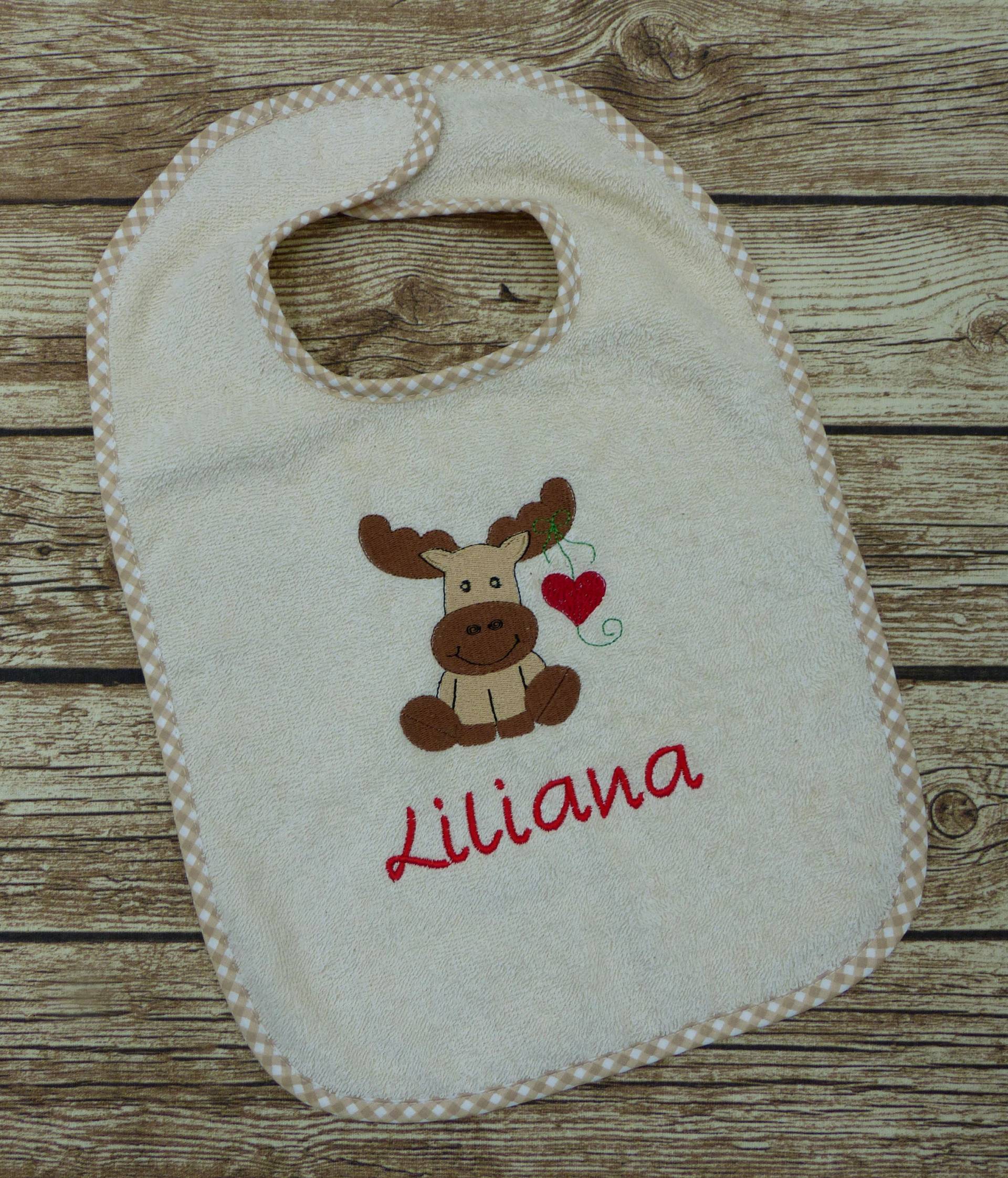 Lätzchen Elch Natur Mit Namen Lätzchen Elch Natur Mit Namen von Etsy - geschenkelibelle