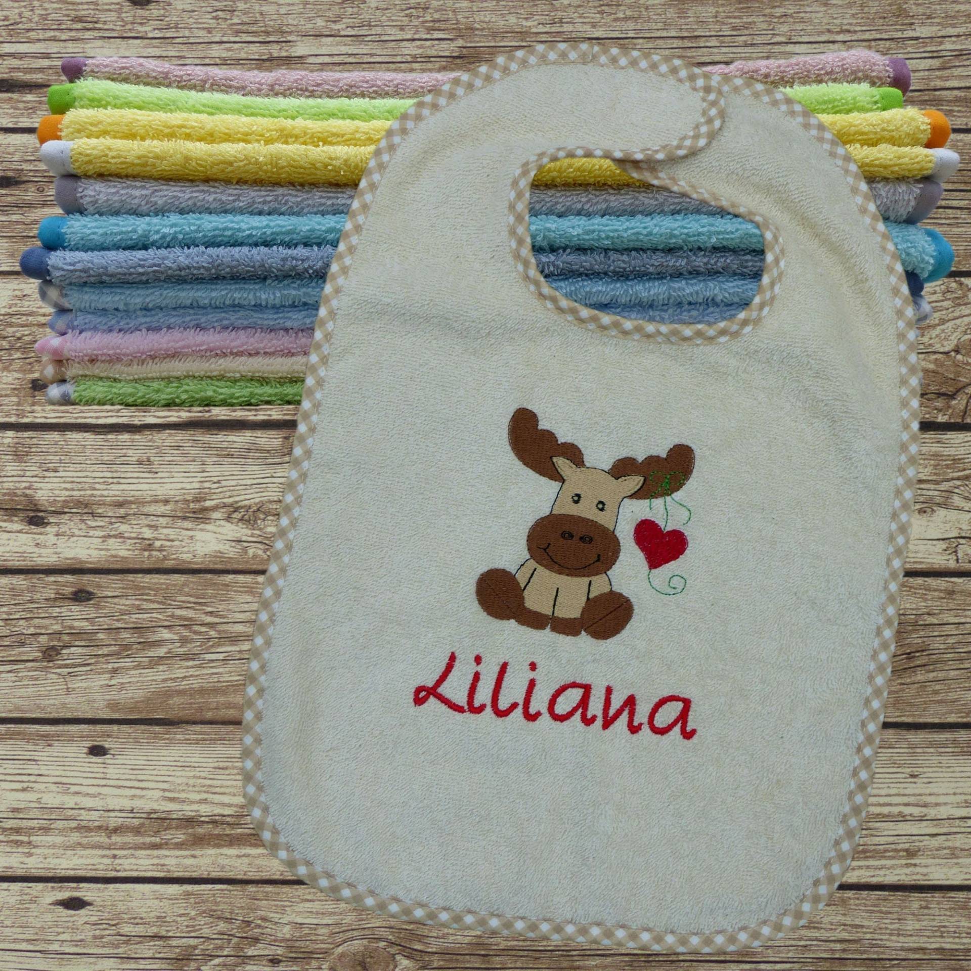 Lätzchen Mit Namen Elch in Wunschfarbe Lätzchen Mit Namen Elch in Wunschfarbe von Etsy - geschenkelibelle