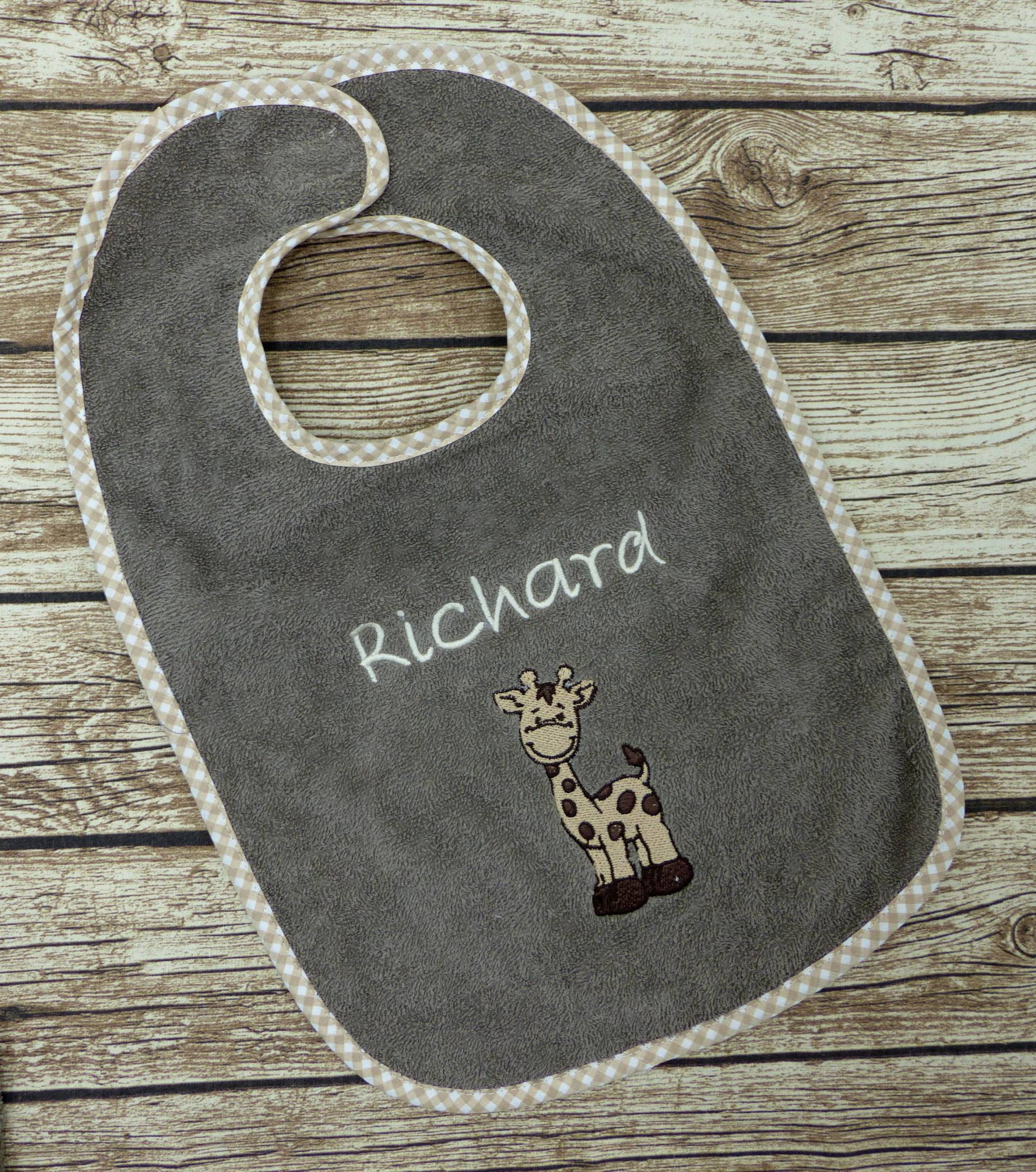 Lätzchen Mit Namen Giraffe Braun Lätzchen Mit Namen Giraffe Braun von Etsy - geschenkelibelle