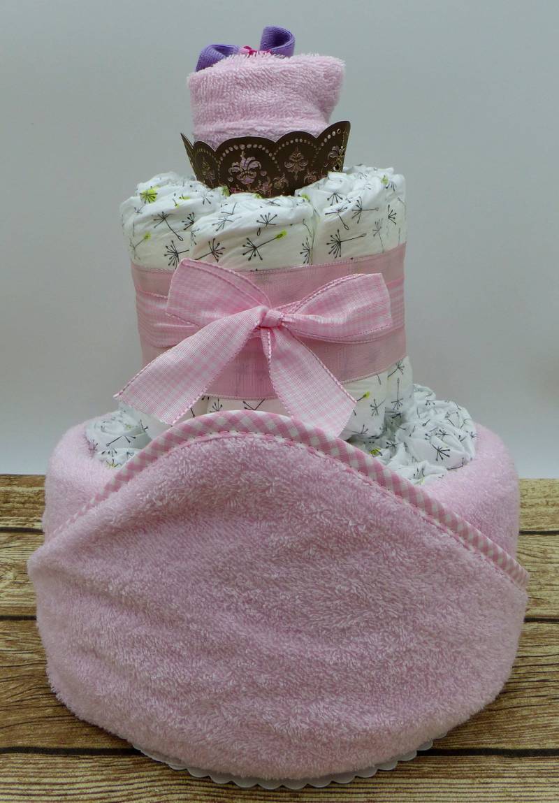 Windeltorte Babypflege Rosa von Etsy - geschenkelibelle