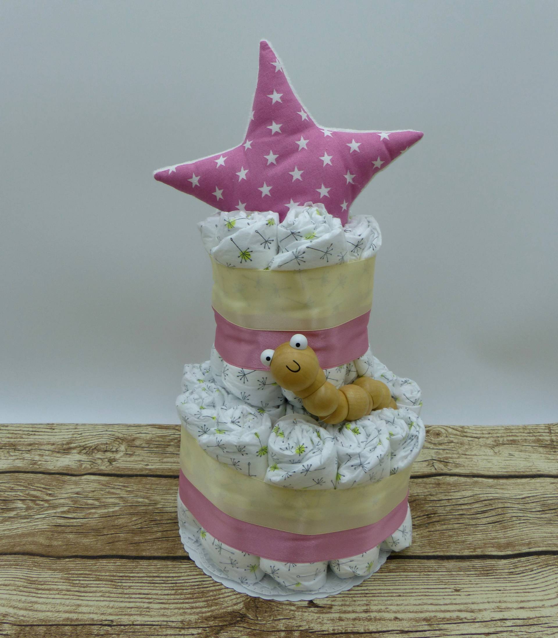 Windeltorte Stern Rosa Windeltorte Stern Rosa von Etsy - geschenkelibelle