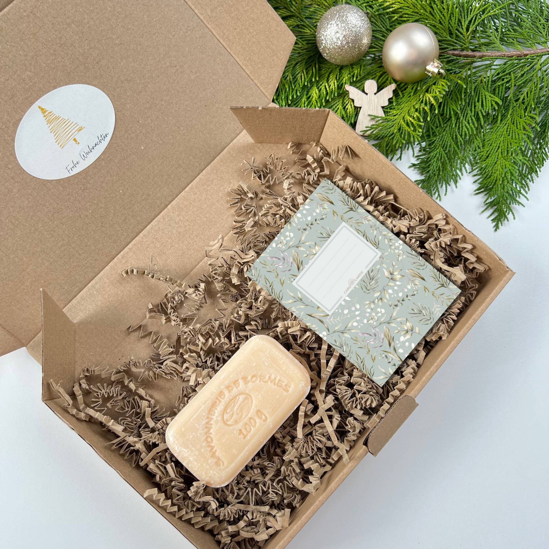 Geschenkbox 09 | Notizheft Seife Geschenk Weihnachten von Etsy - geschichtenkarten