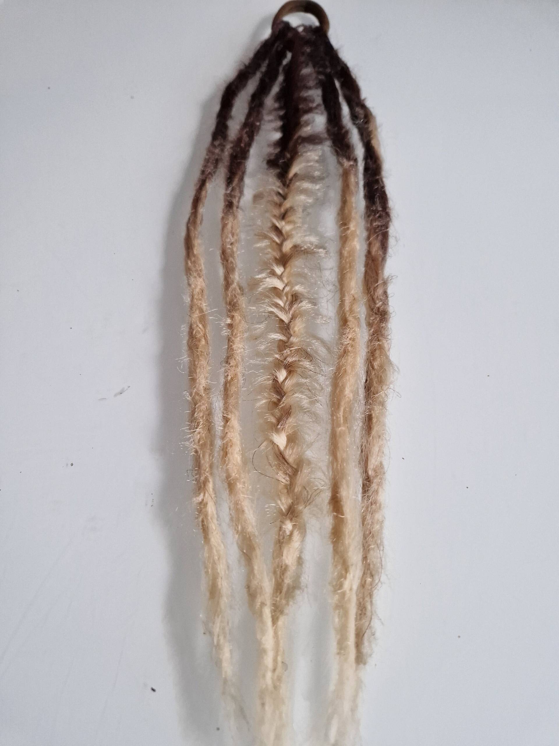 Dreadgummi Braun Blond von Etsy - hairkelei