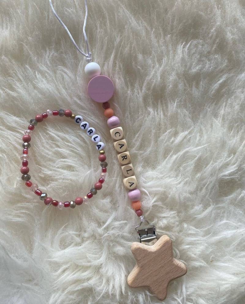 Schlüsselanhänger Schnullerkette Personalisiert Geschenk Babyparty Geburtstag Armbänder Sommerarmband Individuell Babyschmuck Perlenschmuck von Etsy - handmadewlovelk