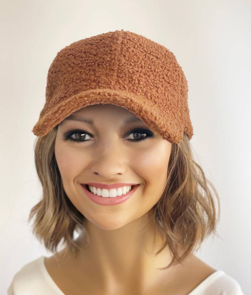 Teddy-Baseball-Cap Mit Kurzem Strandwellenhaar | Hut Angebrachten Haaren Perücke| Mütze Haaren| Haare|Perücke Hut|Perücke Haar von Etsy - headscarvesbyciara1