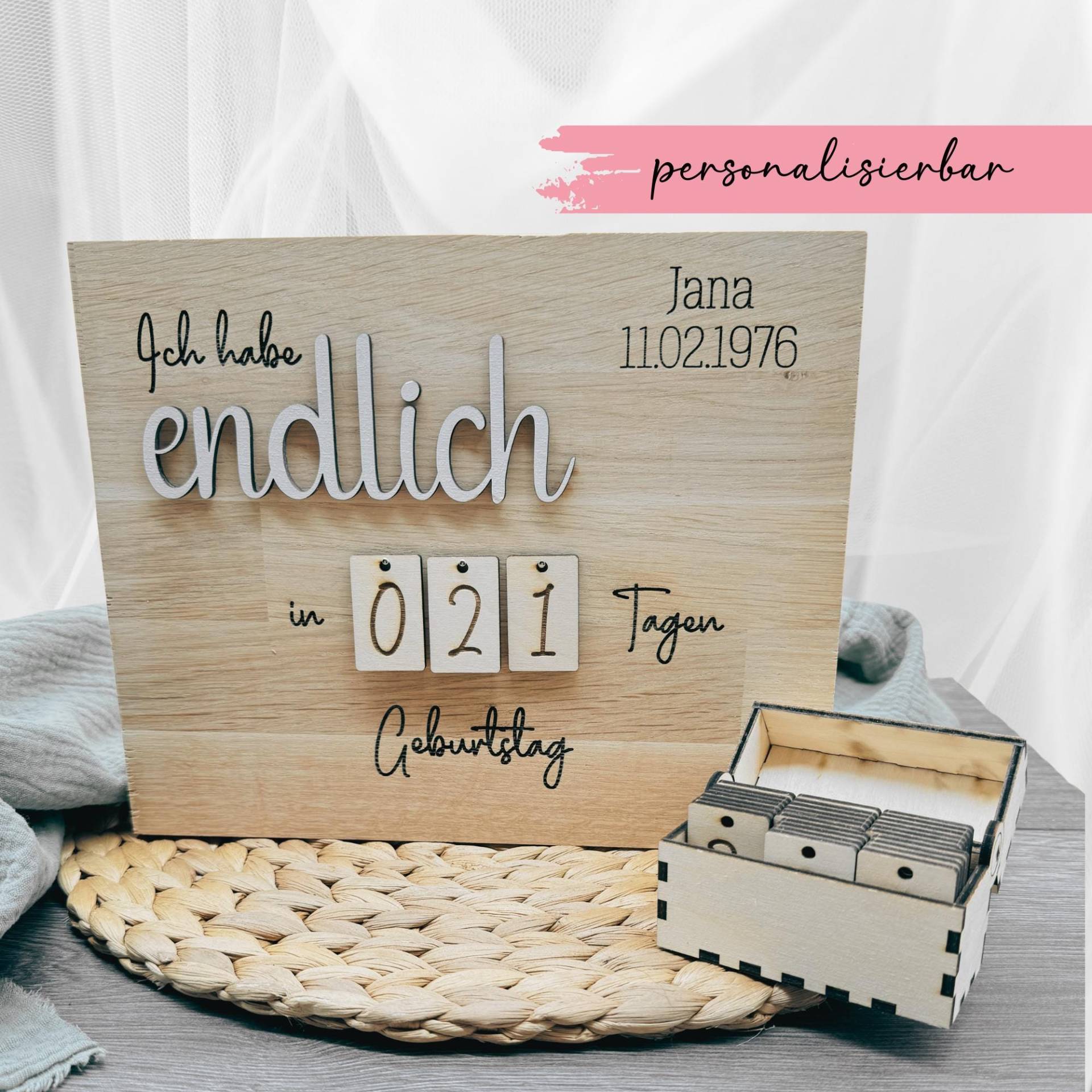 Countdown Geburtstag, Ich Habe "Endlich" | Geschenk Zum Geburtstag Geburtstagsgeschenk Vorfreude Tage Bis von Etsy - hejwood