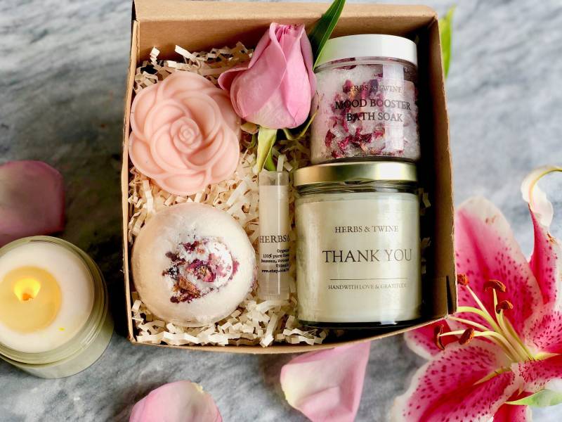 Danke Geschenk-Box Wertschätzung Geschenk Mitarbeiter Spa-Geschenk Box Personalisiert von Etsy - herbsandtwine