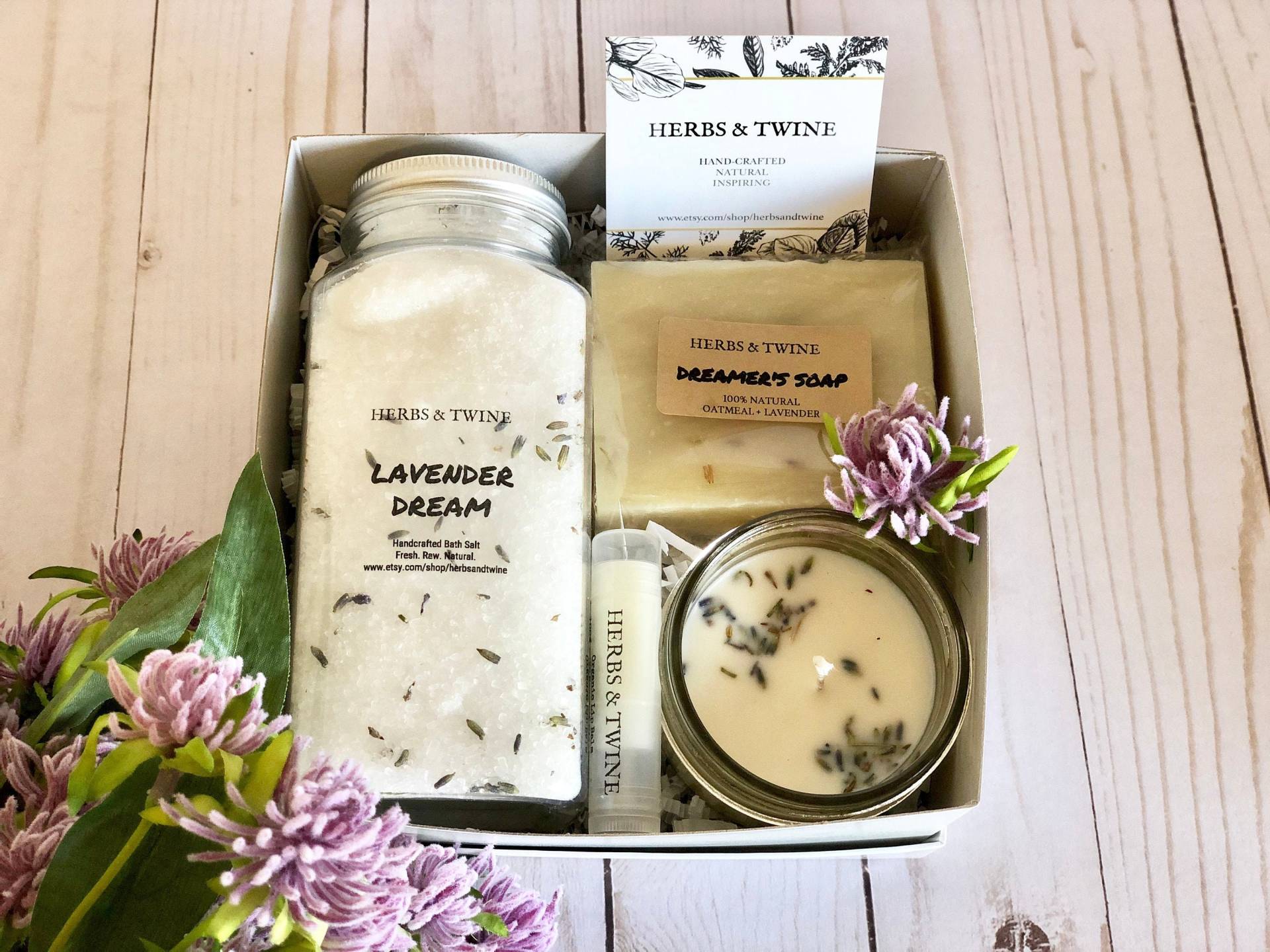 Lavendel Geschenkset, Entspannungs-Spa-Geschenkkorb, Geschenke Für Sie, Seife Geschenkset Aromatherapie-Geschenkkorb, Bio-Spa-Geschenkset von Etsy - herbsandtwine