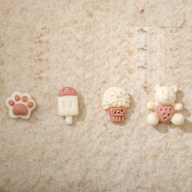 5 Stück Nagel Charms, Nail Art Dekoration, 3D Charm, Niedliche Pfote Kitty Bear Popcorn von Etsy - kittynailcharm