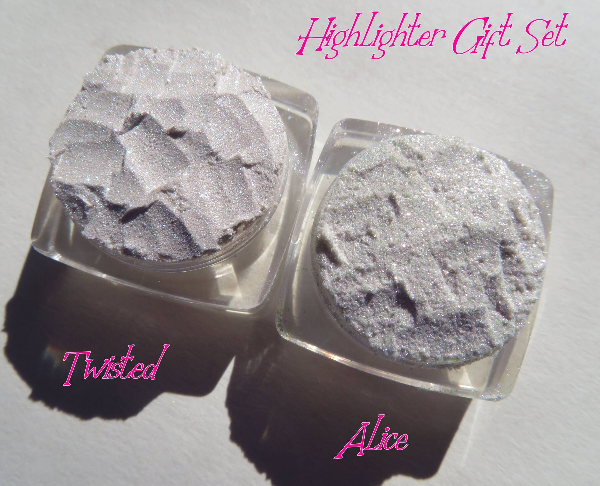 Intense Multi-Shimmer Fine Eye Glitter Mineral Lidschatten, Alice - Twisted 2 Stück Geschenkset, Lose Pigmente Glitzernder Veganer Lidschatten von Etsy - kmms