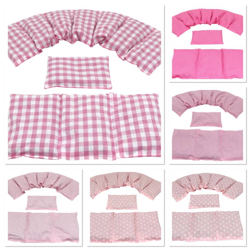 3 Er Set " 6 Designs 66 X17 cm Rosa Karo Kirschkernkissen Körnerkissen Wärmekissen Xxl Nacken Schulter Dinkel Kältekissen von Etsy - koernerkissen