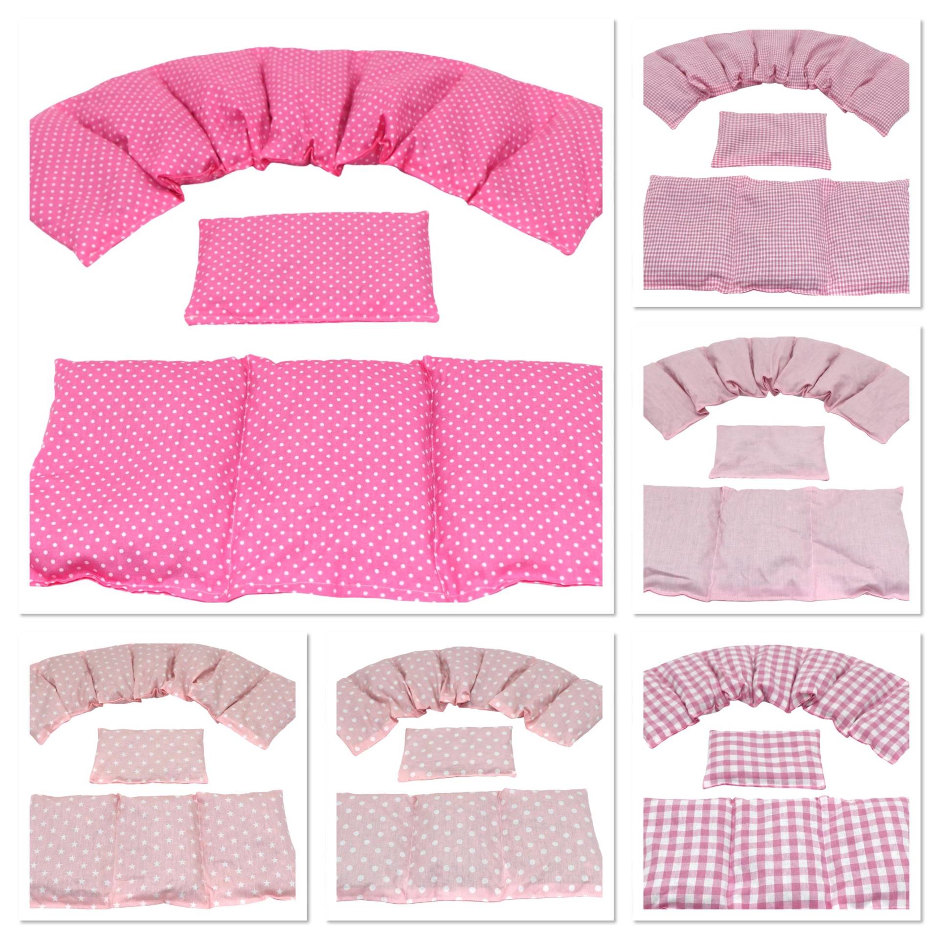 3 Er Set " 6 Designs 66 X17 cm Rosa Kl. Punkte Kirschkernkissen Körnerkissen Wärmekissen Xxl Nacken Schulter Dinkel Kältekissen von Etsy - koernerkissen