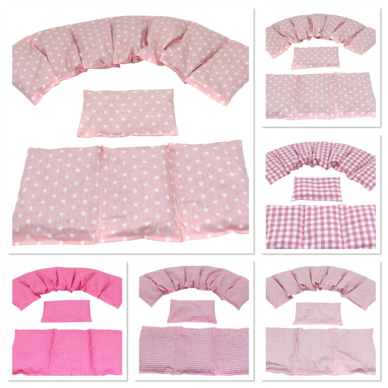 3 Er Set " 6 Designs 66 X17 cm Rosa Sterne Kirschkernkissen Körnerkissen Wärmekissen Xxl Nacken Schulter Dinkel Kältekissen von Etsy - koernerkissen