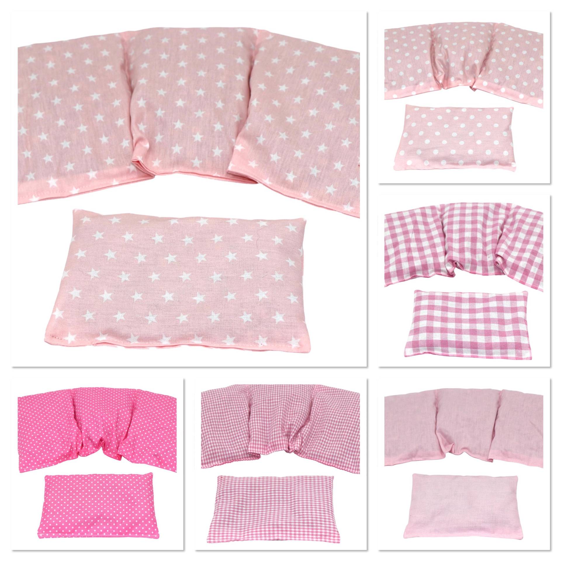 6 Designs 3 Kammer 2 Er Set 36 X 17 cm " Rosa Sterne Kirschkernkissen Körnerkissen Wärmekissen Xxl Weizen Dinkel Raps Trauben Kälte von Etsy - koernerkissen