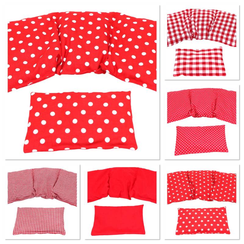 6 Designs 3 Kammer 2 Er Set 36 X 17 cm " Rot Punkte Kirschkernkissen Körnerkissen Wärmekissen Xxl Weizen Dinkel Raps Dinkelkissen von Etsy - koernerkissen