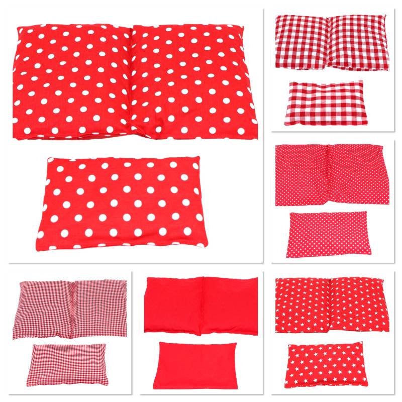 6 Designs 600 Gr. 2 Er Set 30 X 20 cm " Rot Punkte Kammer Kirschkernkissen Körnerkissen Wärmekissen Xxl Weizen Raps Dinkelkissen von Etsy - koernerkissen