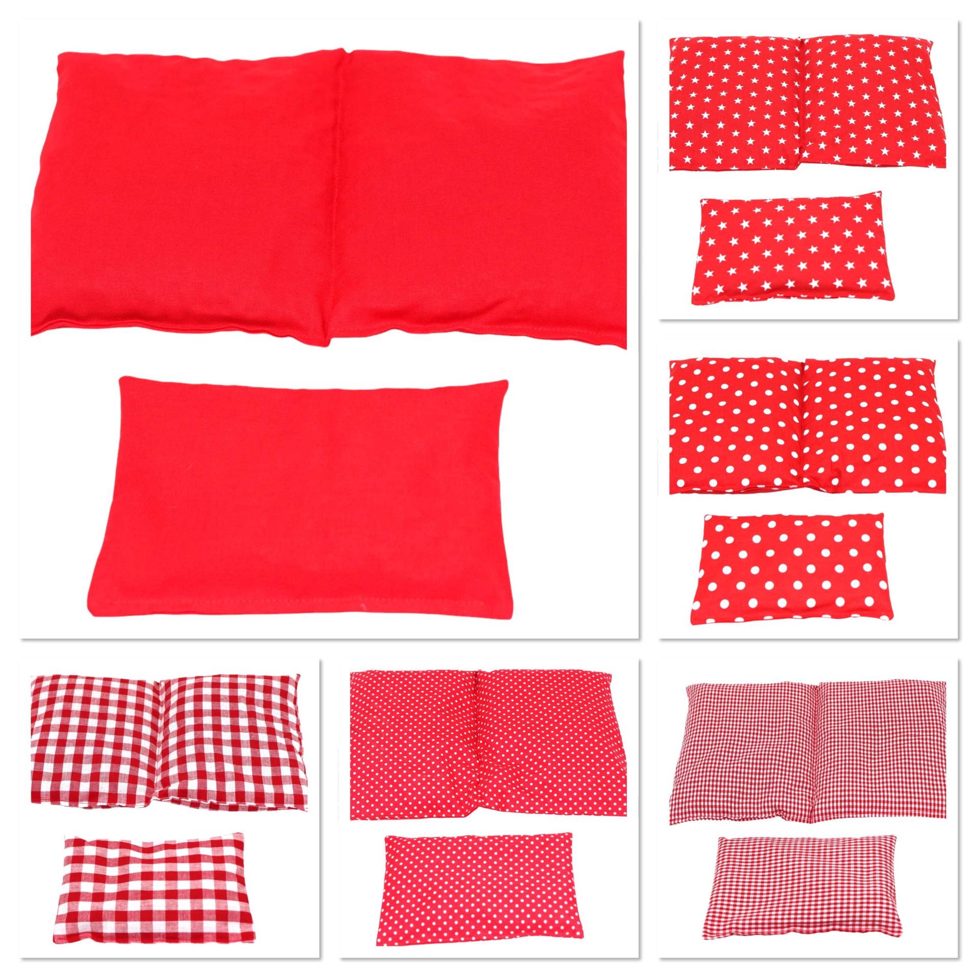 6 Designs 600 Gr. 2 Er Set 30 X 20 cm " Rot Uni Kammer Kirschkernkissen Körnerkissen Wärmekissen Xxl Weizen Raps Dinkelkissen von Etsy - koernerkissen