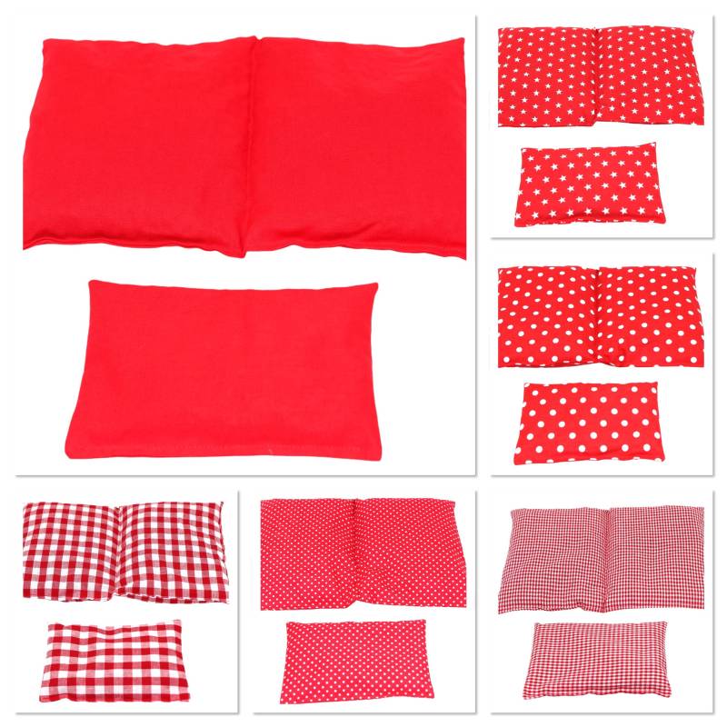 6 Designs 600 Gr. 2 Er Set 30 X 20 cm " Rot Uni Kammer Kirschkernkissen Körnerkissen Wärmekissen Xxl Weizen Raps Dinkelkissen von Etsy - koernerkissen