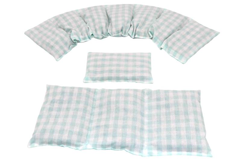 7 Kammer 3 Er Set 66 X17 cm " Mint Karo/Vichy Kirschkernkissen 6 Designs Körnerkissen Wärmekissen Xxl Weizen Dinkel Raps Trauben von Etsy - koernerkissen