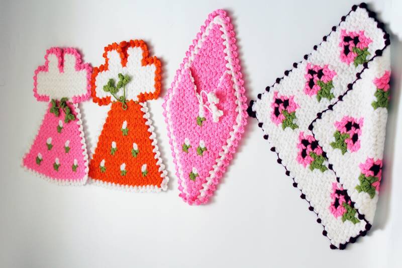 4 Stück Badetücher, Gestrickte Gehäkelte Topflappen, Körperreinigungstücher, Babywaschlappen von Etsy - kontes12