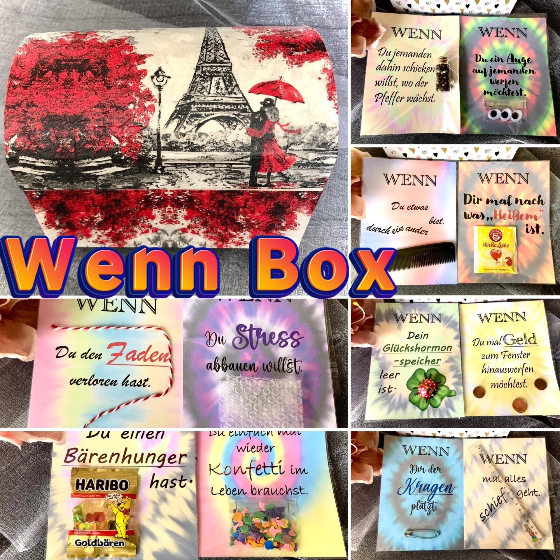 Lustige Wenn-Box, Spezielle Geschenkbox, 12 Witzige Seiten, Freundschaftsgeschenk, Box, Kästchen, Geschenkkästchen von Etsy - kresihandmade