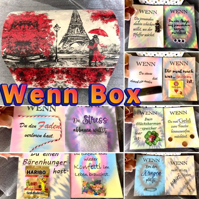 Lustige Wenn-Box, Spezielle Geschenkbox, 12 Witzige Seiten, Freundschaftsgeschenk, Box, Kästchen, Geschenkkästchen von Etsy - kresihandmade