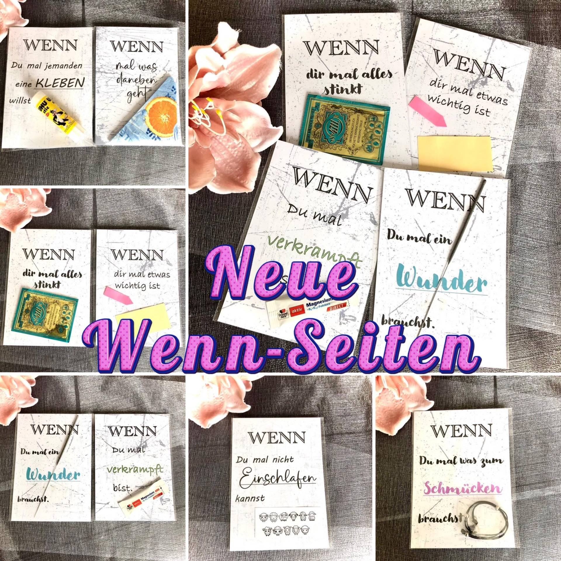 Wenn-Seiten, 8 Neue Ergänzungsseiten Zu Meinen Wenn-Boxen, Austausch Seiten, Zusatzseiten, Folienverpackte Seiten von Etsy - kresihandmade