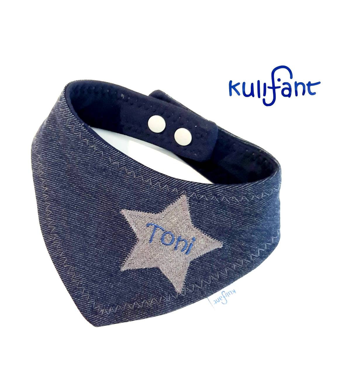 Tuch Babytuch Dreieckstuch Sabbertuch Denimlook Babygeschenk Kleiner Stern Grau Mit Name Schlicht Blau Jeanslook von Etsy - kulifant