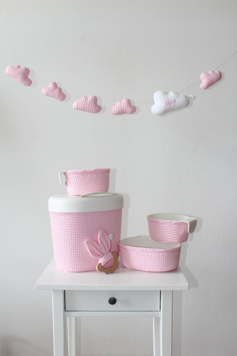 Ikea Önsklig - Bezüge Für Boxen Rosa, Windeleimer Baby von Etsy - laleluHandmadeDE