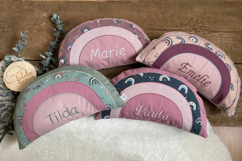 Kissen Mit Namen Regenbogen Marie/Tilda Emelie Clara Mats Luca von Etsy - laleluHandmadeDE