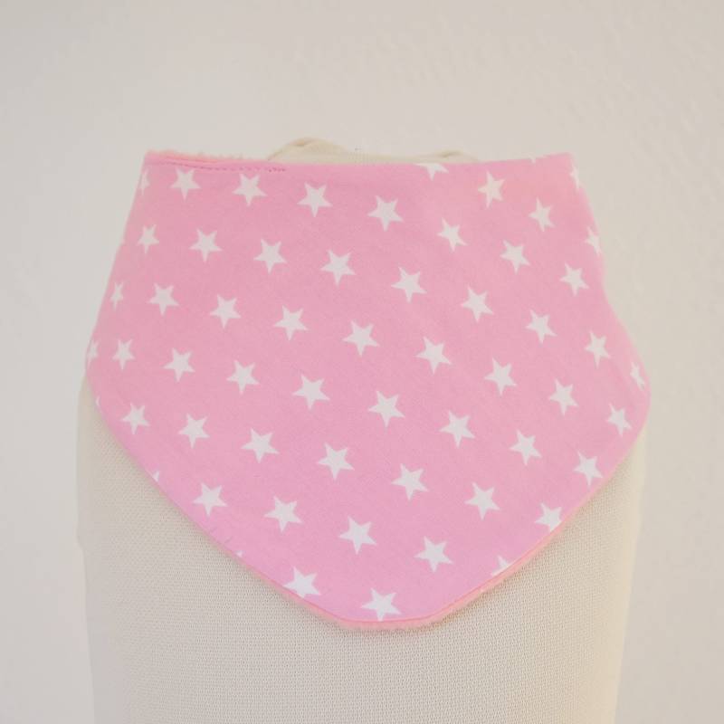 Baby Lätzchen Fleece Baumwolle Sabberlatz Halstuch 0-3 Jahre Rosa Weiß Sterne Mädchen Kinder Schal von Etsy - lamaika