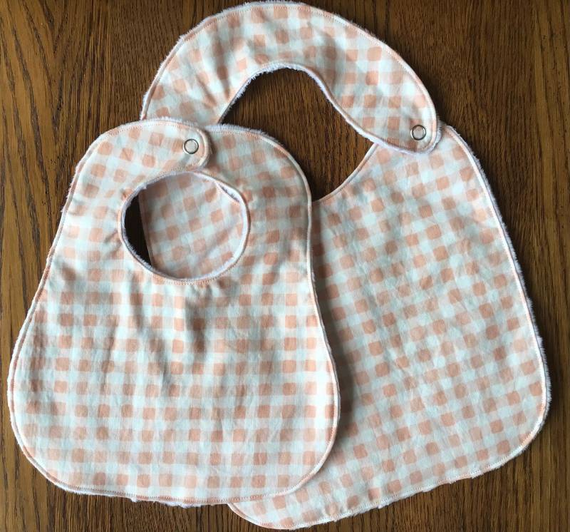 Neu ... Blush Pink Und Weiß Gingham Minky Baby/Kleinkind Lätzchen Oder Nur Für Säuglinge - Zwei Größen Erhältlich von Etsy - laurelwhite