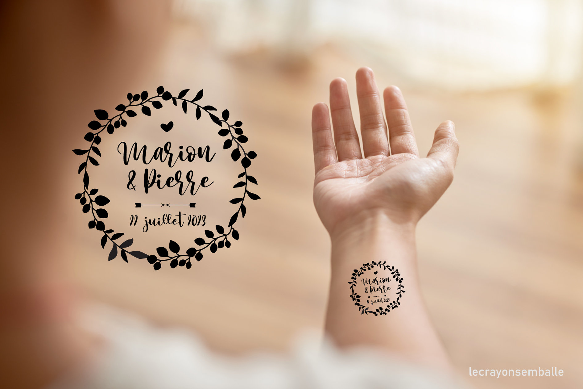 Wedding Tattoo | Set Von 10 - Ephemere Tattoo von Etsy - lecrayonsemballe