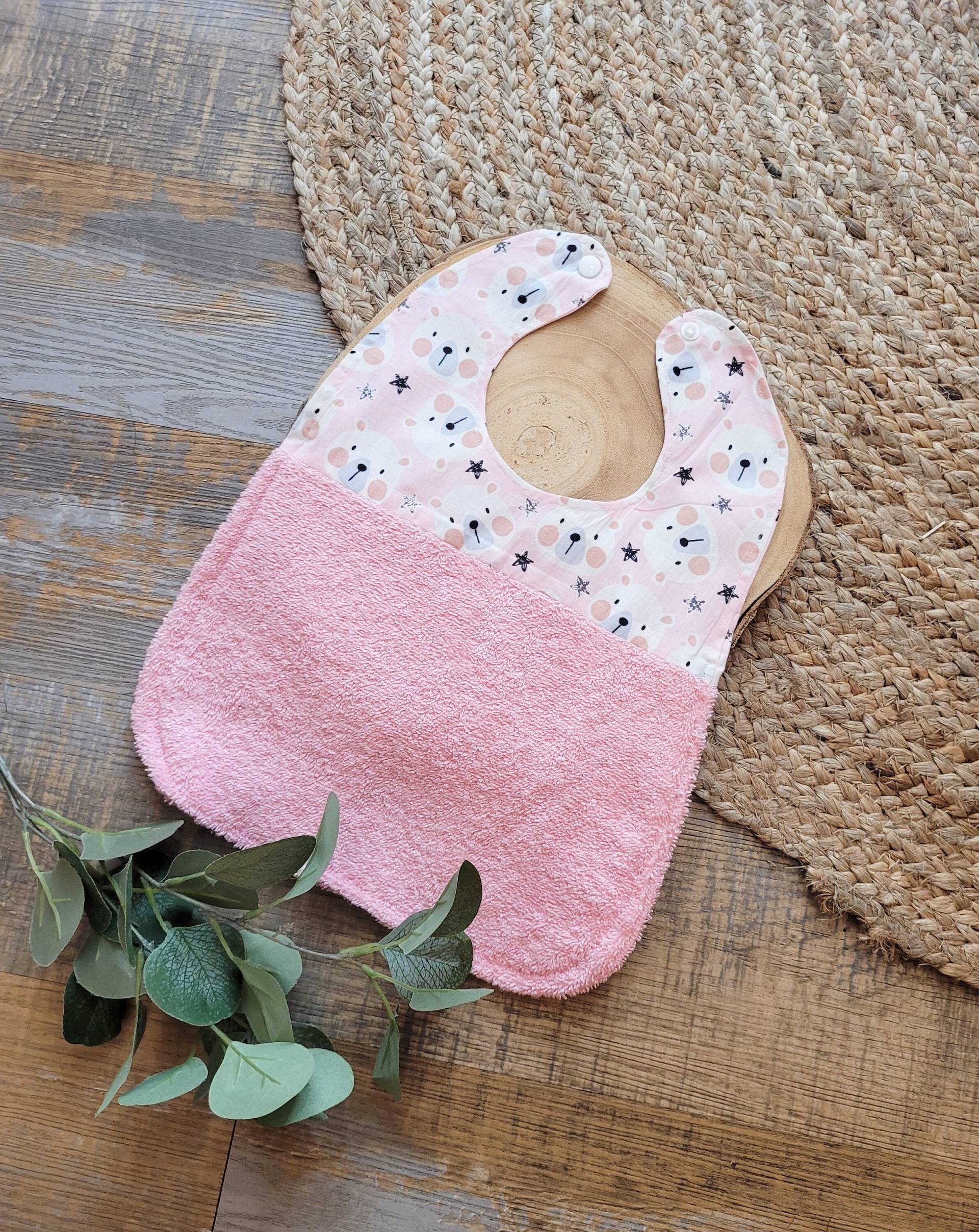 Großes Baumwollmodell Lätzchen Für Baby - Rosa Bär Thema von Etsy - lesbobinettes83