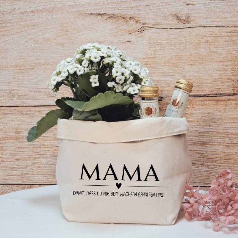 Geschenkkörbchen/ Geschenkkorb Zum Selbstbefüllen "Mama - Danke, Dass Du Mir Beim Wachsen Geholfen Hast" von Etsy - liiebevollverschenkt