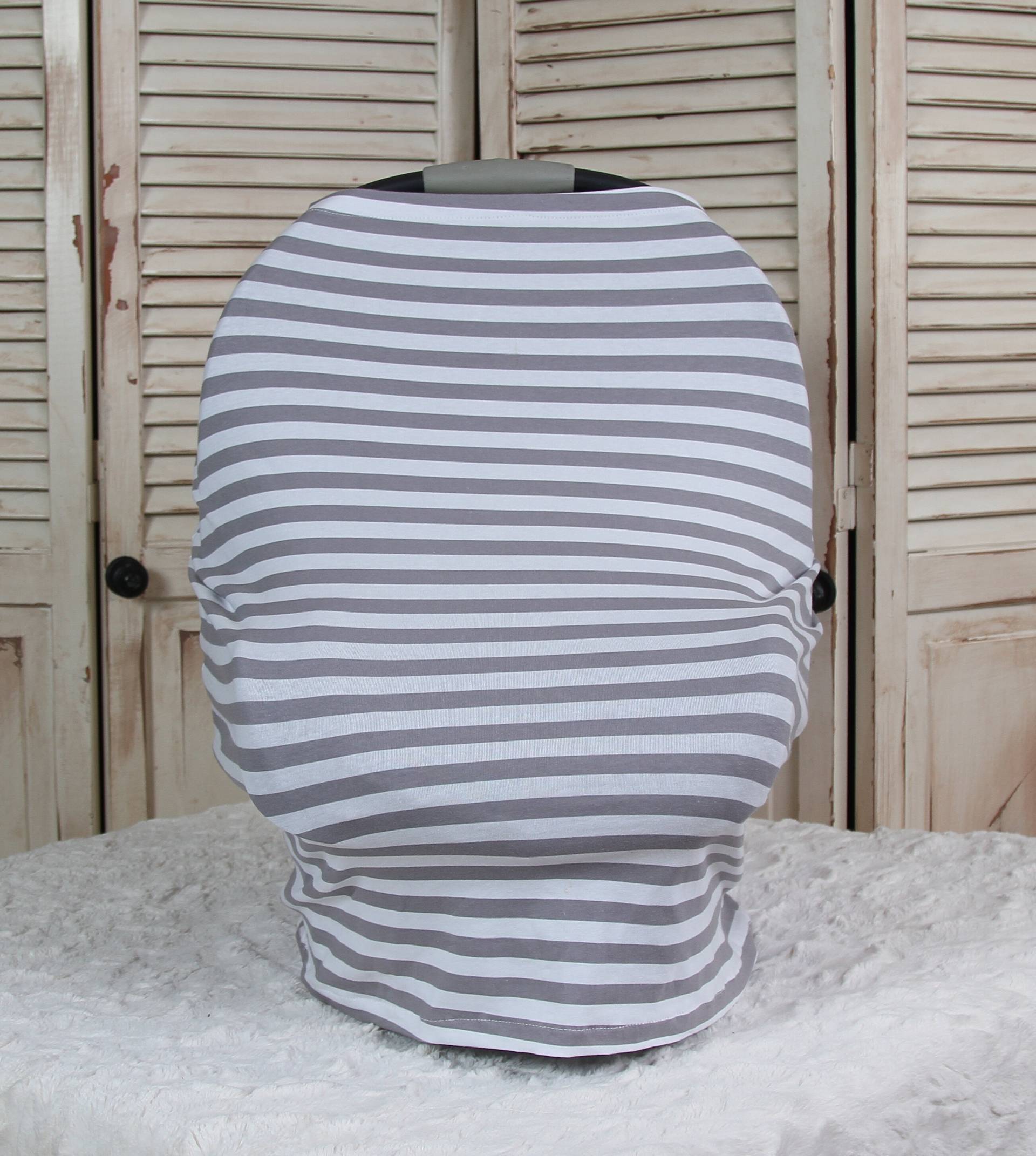 Autositz Baldachin - Grau Und Weiß Streifen Stricken Dehnbar Baldachin, Pflege Decken, Einkaufen, Car-Cover & Schal Säugling Abdeckung Autositz Baldachin - Grau Und Weiß Streifen Stricken Dehnbar Baldachin, Pflege Decken, Einkaufen, Car-Cover & Schal Säugling Abdeckung von Etsy - lilacslollipops