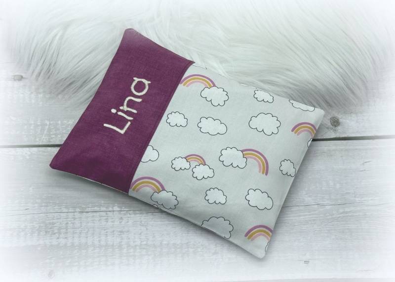 Wärmekissen Personalisierbar, Babywärmekissen, Körnerkissen | Wolken Regenbogen Dinkel - Oder Kirschkerninlett von Etsy - lineluCologne