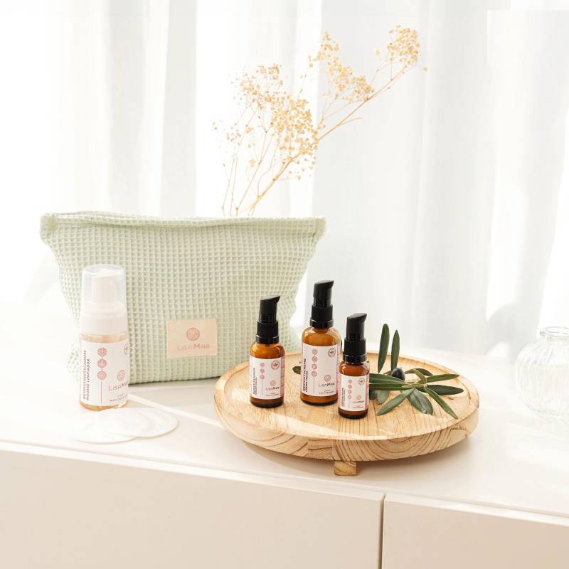 Lisamar® Beauty Geschenkset Mit Mediterraner Gesichtspflege Reinigungsschaum, Augencreme, Serum & Gesichtscreme. Kosmetiktasche Gratis von Etsy - lisamarcosmetics