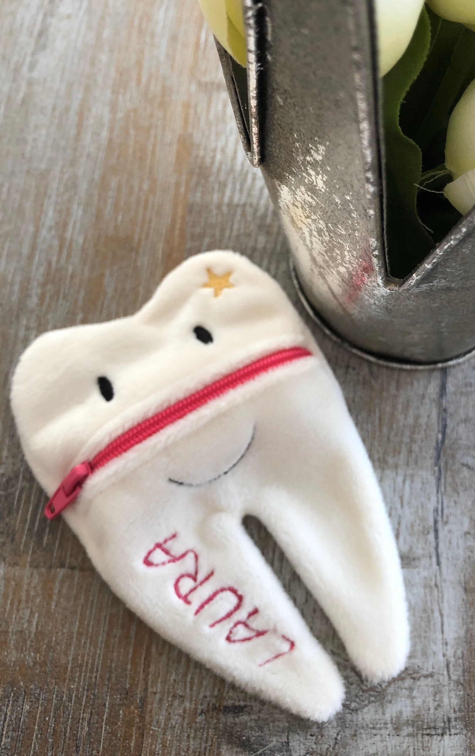 Personalisierte Zahnfeetasche von Etsy - littlecutiesDesign