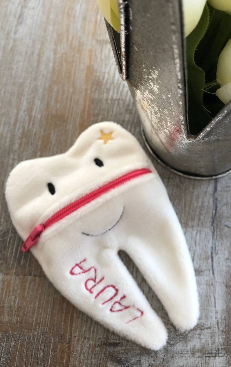 Personalisierte Zahnfeetasche von Etsy - littlecutiesDesign